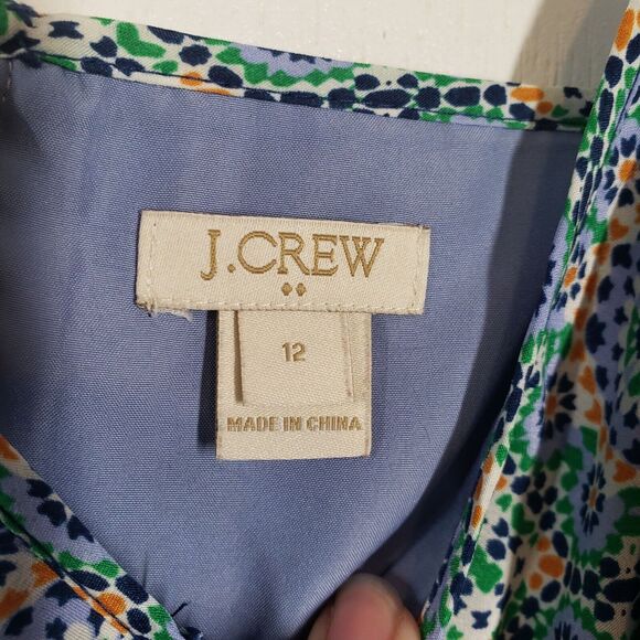 J. Crew Factory Dress Womens 12 Green Mini Seaside Cami Pockets Spaghetti Strap - Picture 3 of 16